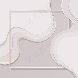 曲线图案背景上的方框