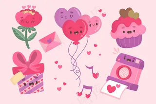 手绘情人节元素系列