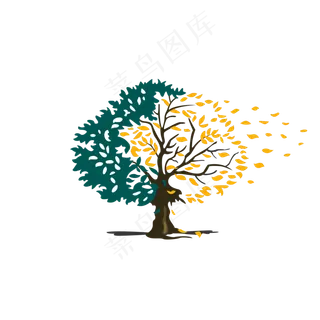 秋天秋树商用素材