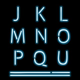霓虹灯管字母