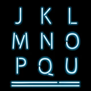 霓虹灯管字母