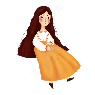 卡通手绘漂亮的女孩子