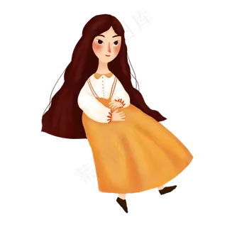 卡通手绘漂亮的女孩子