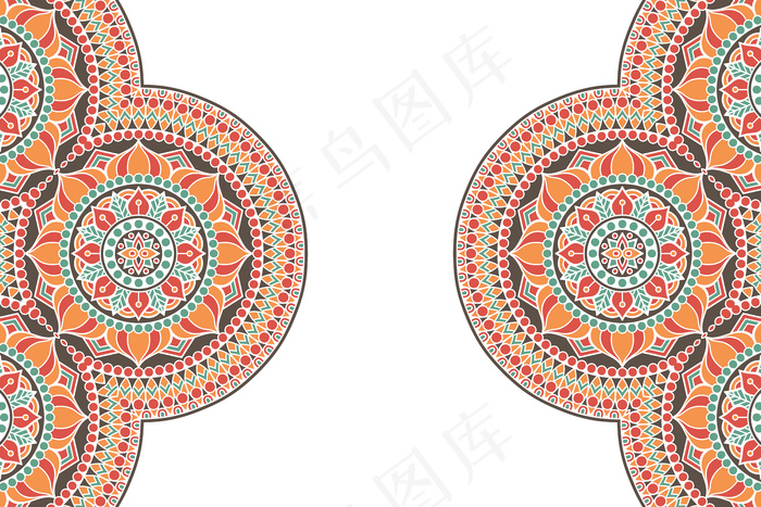 金色矢量豪华装饰曼荼罗设计背景