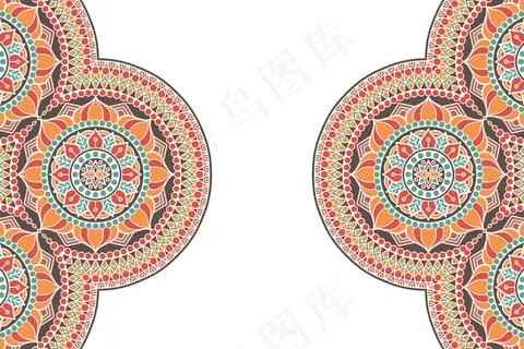 金色矢量豪华装饰曼荼罗设计背景