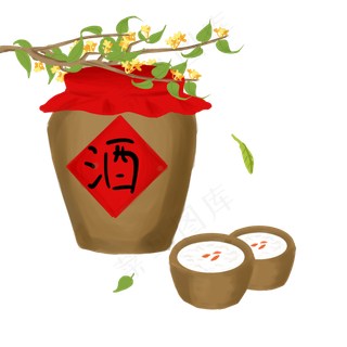 白露二十四节气美食白露米酒桂花