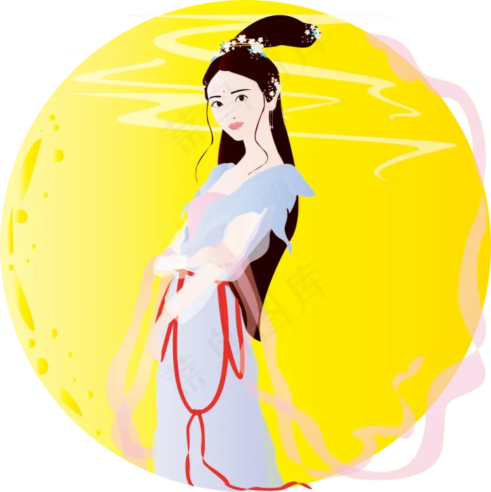 古典嫦娥形象美女嫦娥可商用元素(2000X2000(DPI:300))ai矢量模版下载