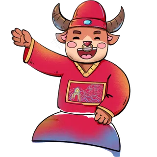 喜庆财神国潮牛年
