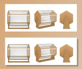 抽奖机，木制抽奖鼓，透明玻璃隔离在白色表面