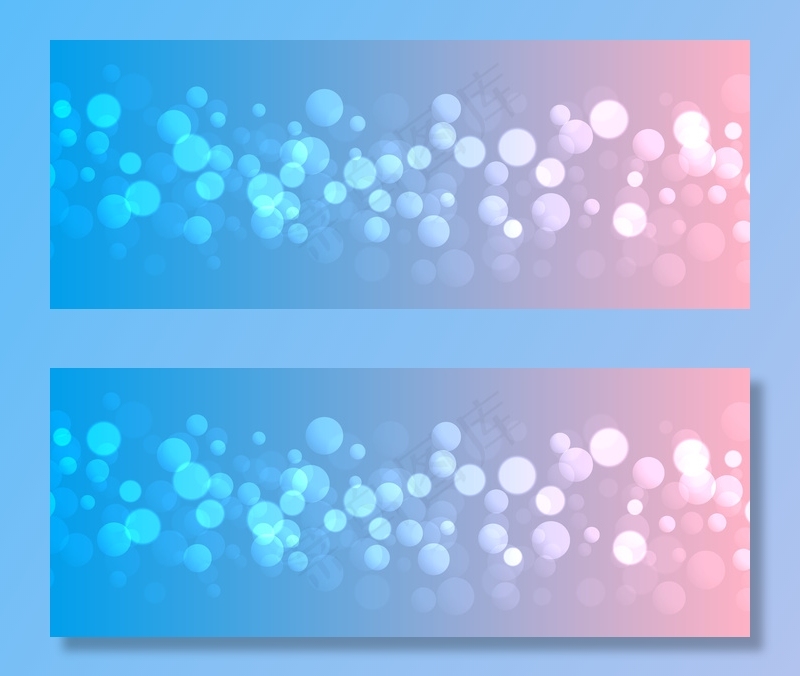 亮色渐变上的Bokeh灯光效果