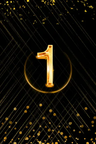 新年数字黑金简约