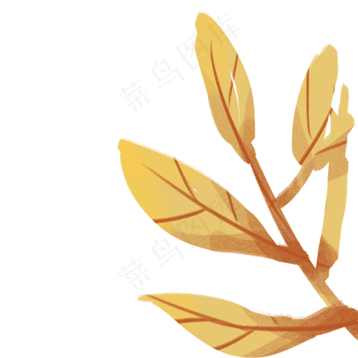 秋天的卡通植物(2000X2000(DPI:300))psd模版下载