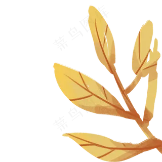 秋天的卡通植物