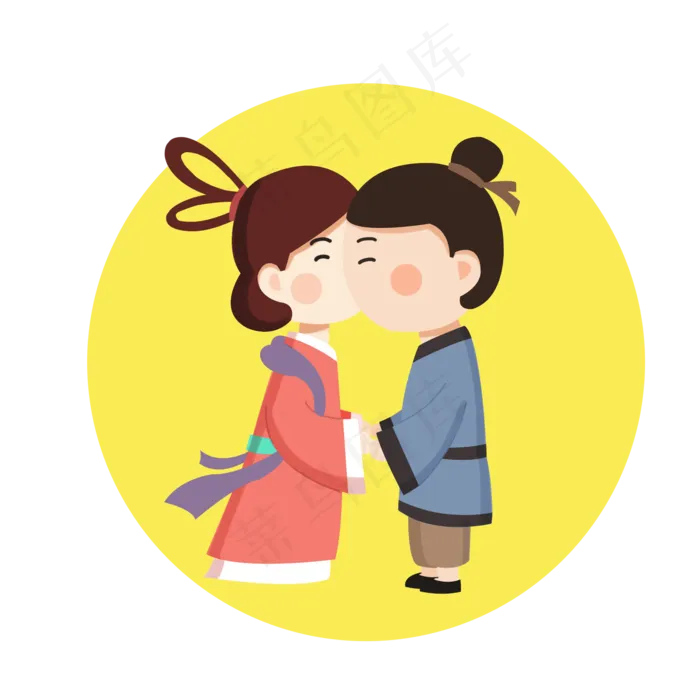 七夕情人节牛郎织女(2000X2000(DPI:150))psd模版下载