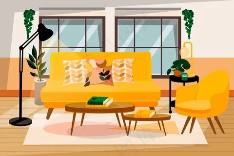 家庭内部-视频会议的背景