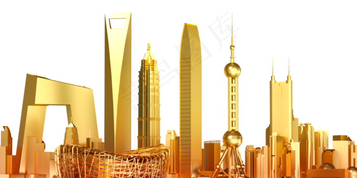 国庆节十一地标建筑群