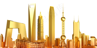 国庆节十一地标建筑群