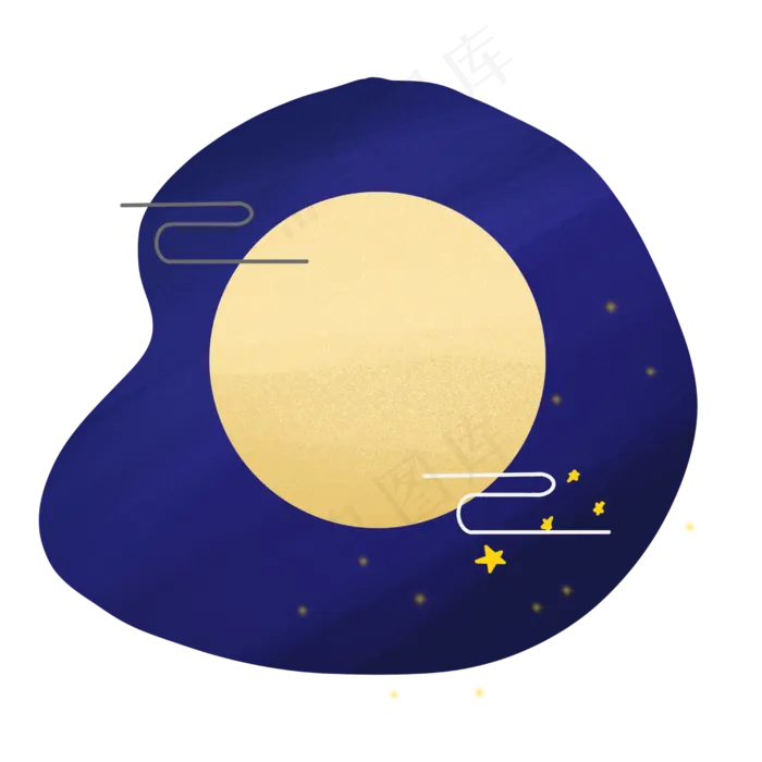 中秋节月亮素材(2500X2500(DPI:300))psd模版下载