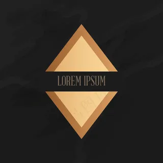 极简菱形框架，黑色背景，彩色设计。矢量图