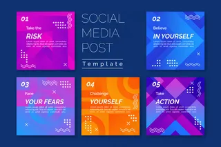 用于提示的社交媒体故事模板