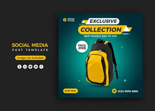 用于袋子销售的社交媒体贴纸横幅banner模板