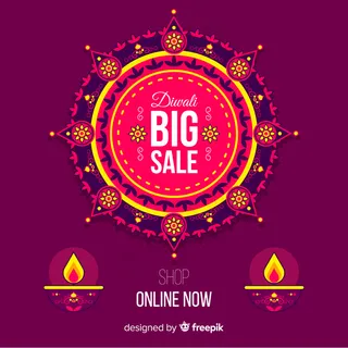 排灯节概念与平面设计背景