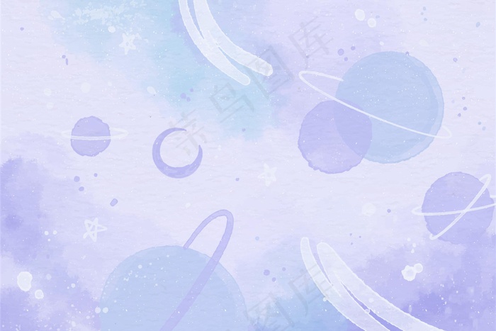 单色水彩星系背景eps,ai矢量模版下载
