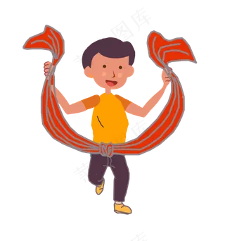 国庆节扭秧歌卡通套图