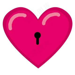 心锁卡通胡搜会素材免费下载