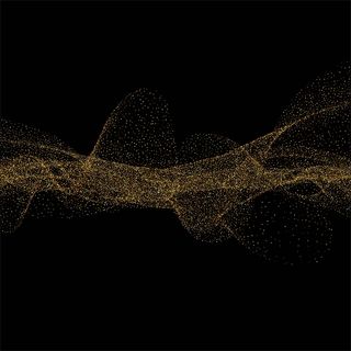 黑色背景上的金色波浪