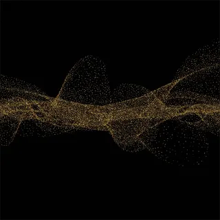 黑色背景上的金色波浪