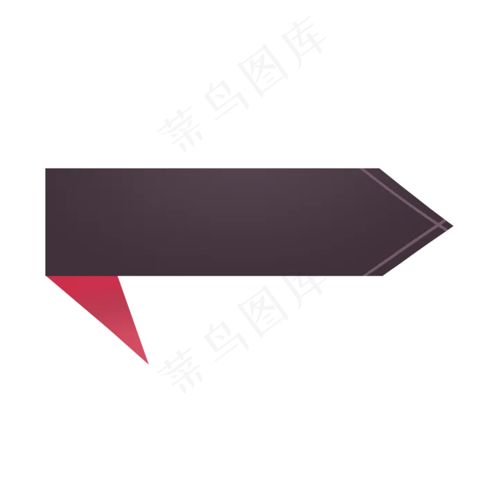 红黑色条形折纸标题框(2000X2000(DPI:300))psd模版下载