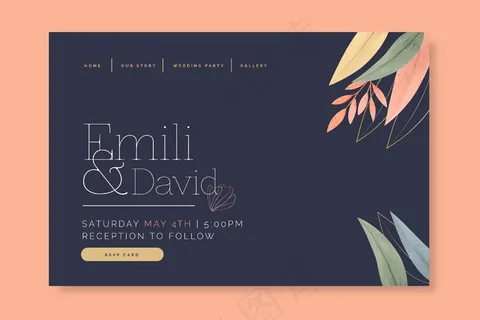 最小婚礼登录页概念