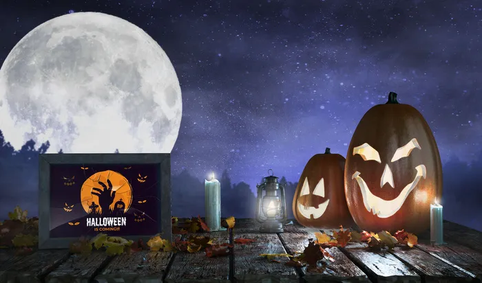 模拟恐怖电影海报psd模版下载