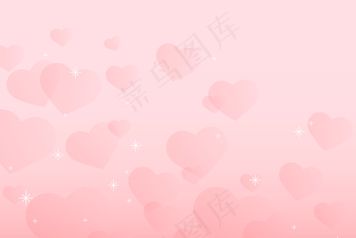 抽象闪闪发光的心形图案矢量粉红色背景eps,ai矢量模版下载