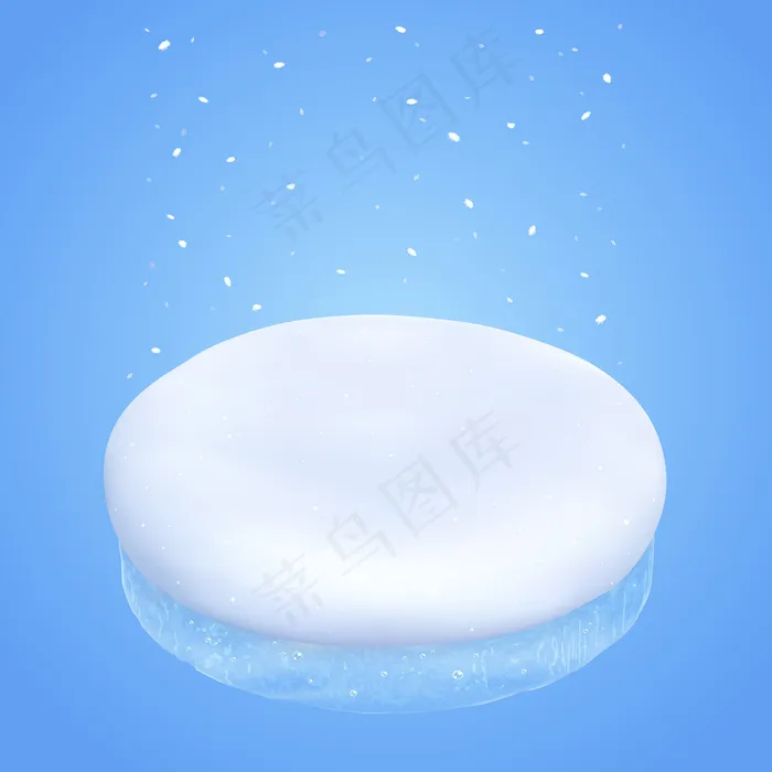 一片圆圆的雪。冬季讲台。eps,ai矢量模版下载