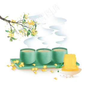 中秋节桂花糕加桂花酒
