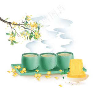 中秋节桂花糕加桂花酒