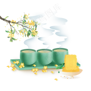 中秋节桂花糕加桂花酒