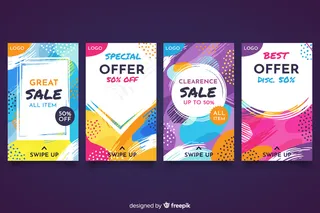 丰富多彩的抽象销售模板故事