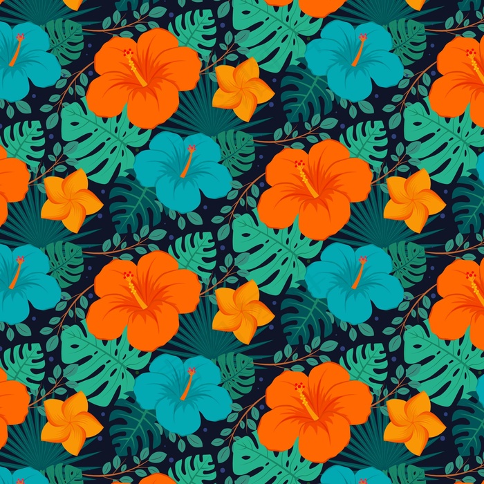 五彩缤纷的异域花卉图案