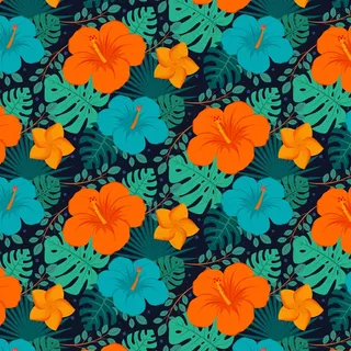 五彩缤纷的异域花卉图案