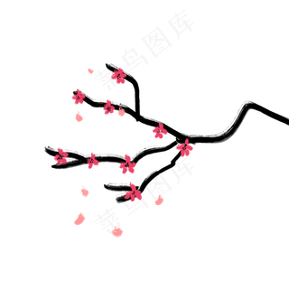 梅花水墨中国风中秋节