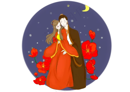 七夕节牛郎织女素材