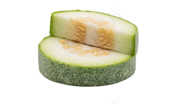 绿色切开冬瓜