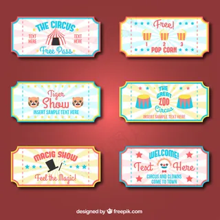 很好的马戏团票收藏