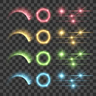 突出显示焰火发光透镜闪光荧光照明灯