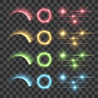 突出显示焰火发光透镜闪光荧光照明灯