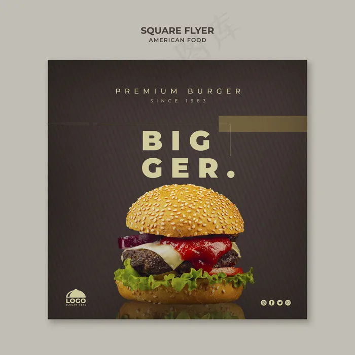 汉堡宣传单,DM传单模板psd模版下载