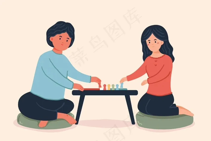 玩ludo游戏的人eps,ai矢量模版下载